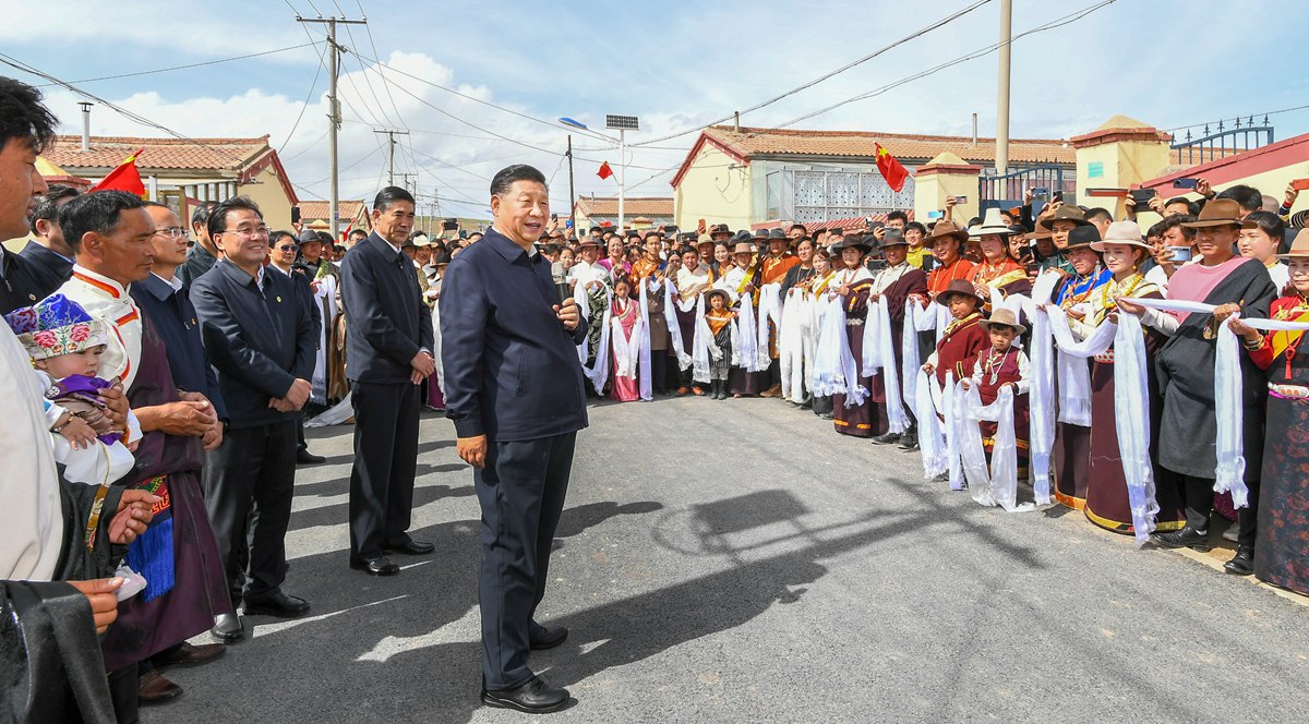 Xi inspecciona distrito de Gangcha en Qinghai
