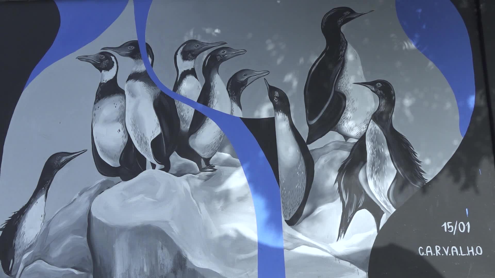 Mural en Perú rinde homenaje a especies marinas afectadas por derrame de petróleo