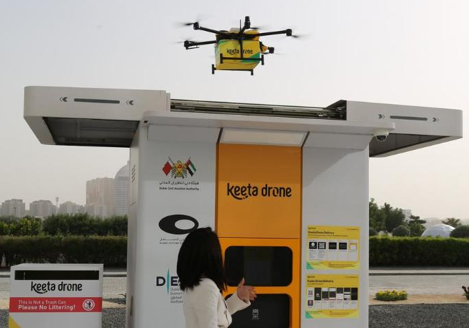 Servicios chinos de entrega con drones entran en mercado extranjero