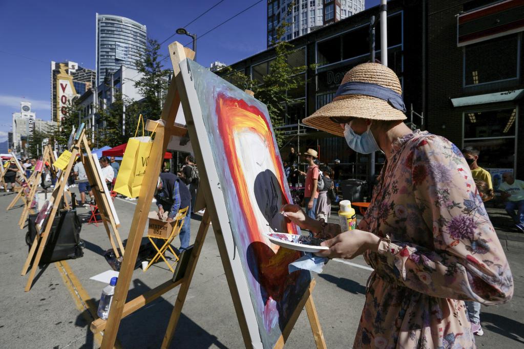 Competencia de pintura "Art Masters" en Vancouver, Canadá