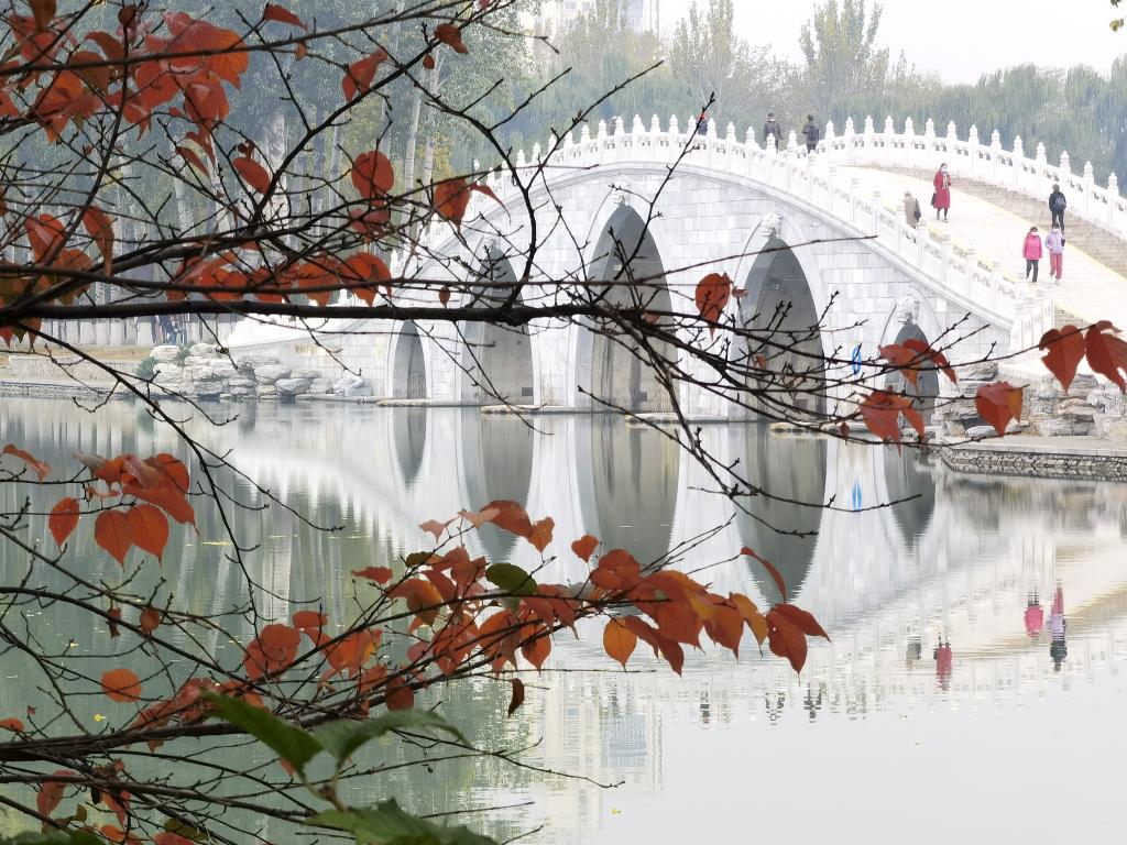 Paisaje de otoño en Beijing, China