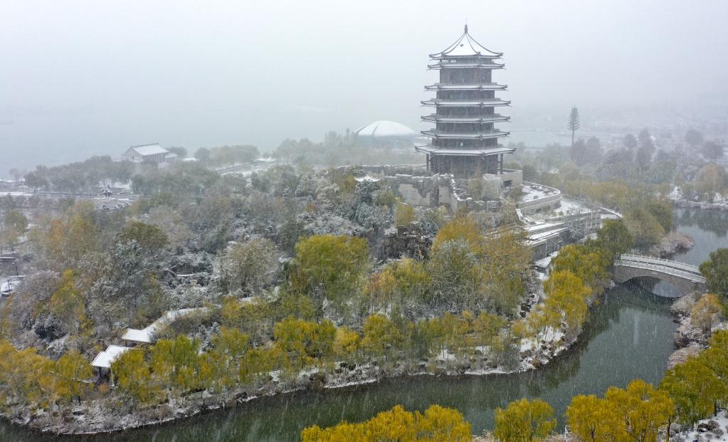 Ningxia: Paisaje nevado en Yinchuan