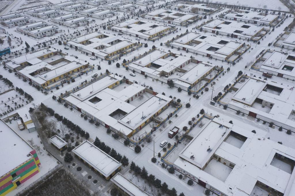 Gansu: Ciudad de Wuwei cubierta de nieve