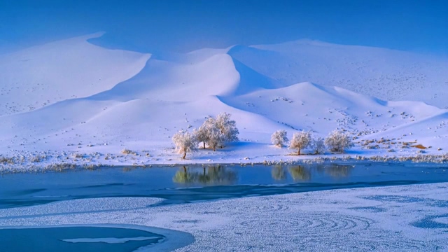 Desierto nevado de Xinjiang sorprende a cibernautas