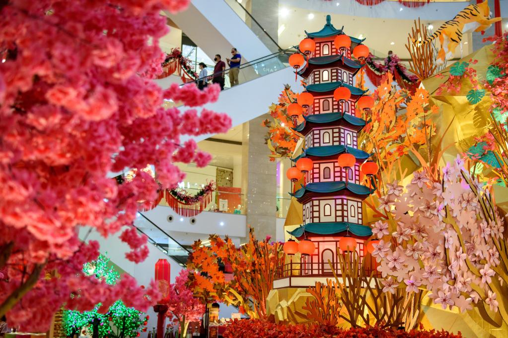 Pabellón Jardín de Arte de Papel establecido en Malasia para celebrar próximo Año Nuevo chino
