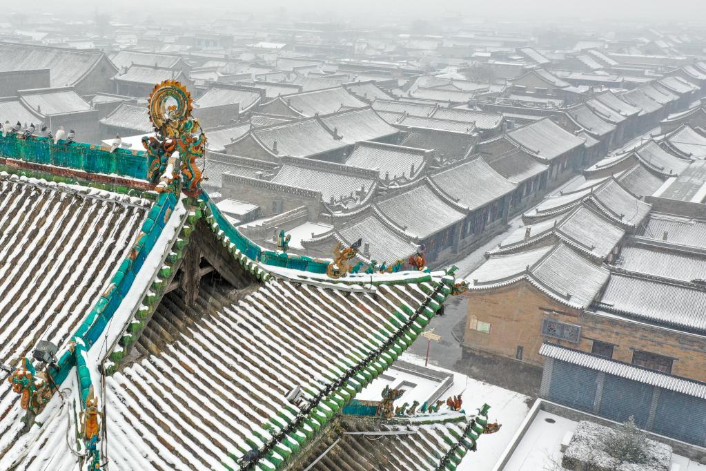 Shanxi: Antigua ciudad de Pingyao cubierta de nieve