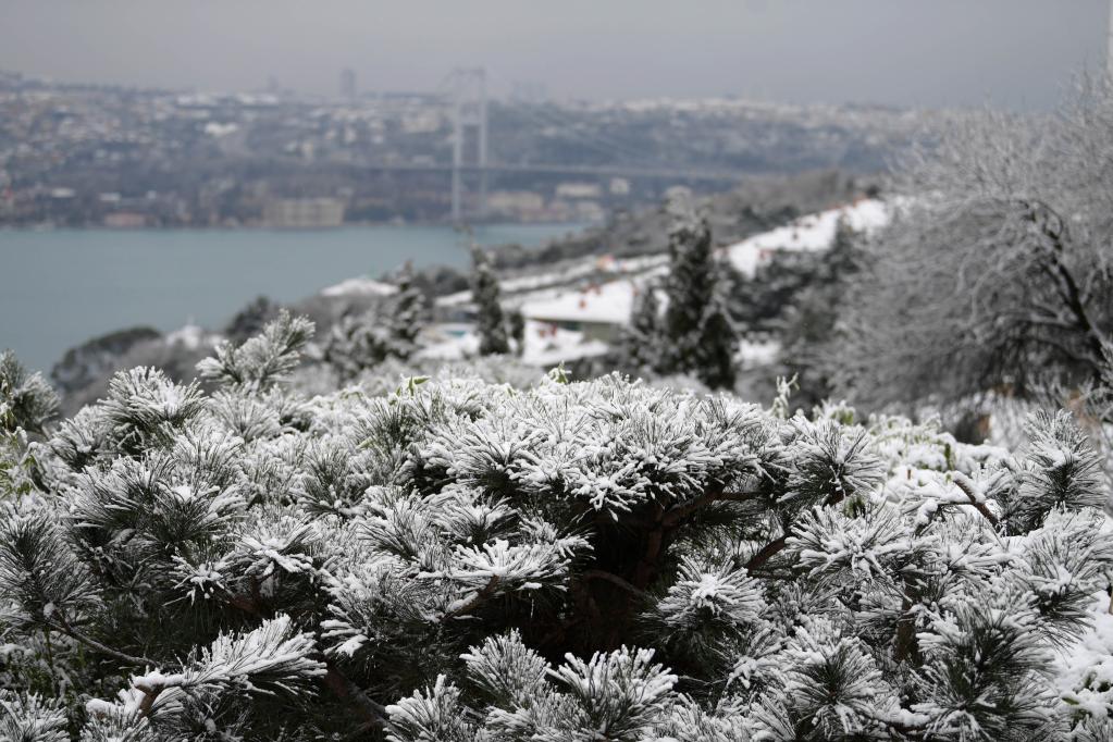 Nieve cubre a Estambul, Turquía