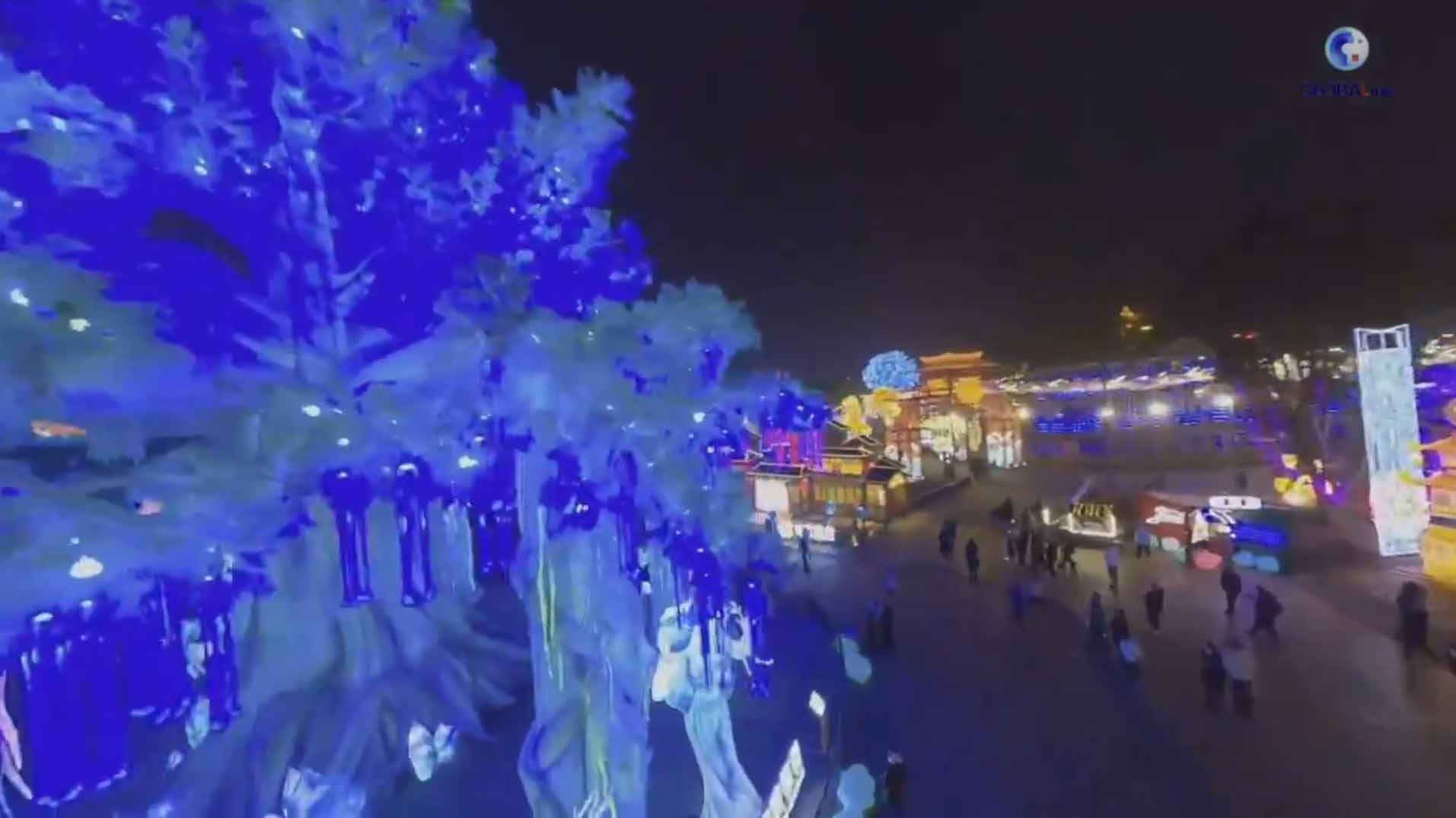 Feria de linternas para celebrar Año Nuevo Lunar chino inaugurada en Zigong, Sichuan