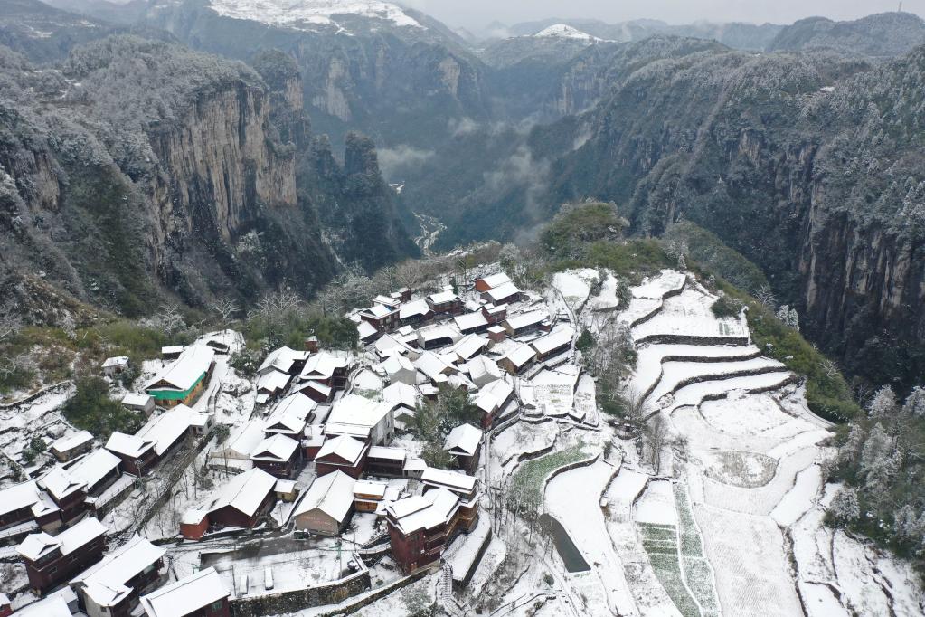 Paisaje nevado en China