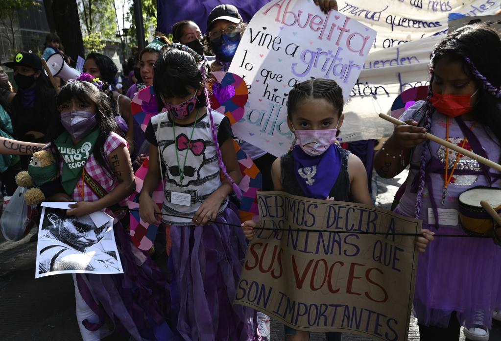 Manifestación con motivo de la conmemoración del Día Internacional de la Mujer en México