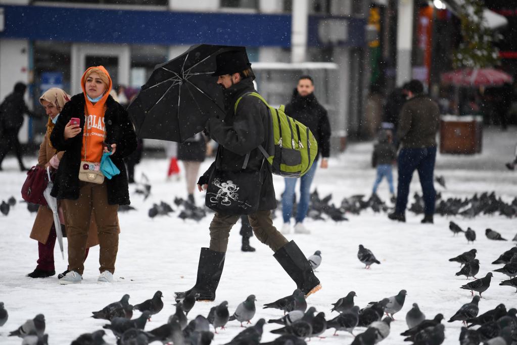 Intensa nieve en Estambul, Turquía