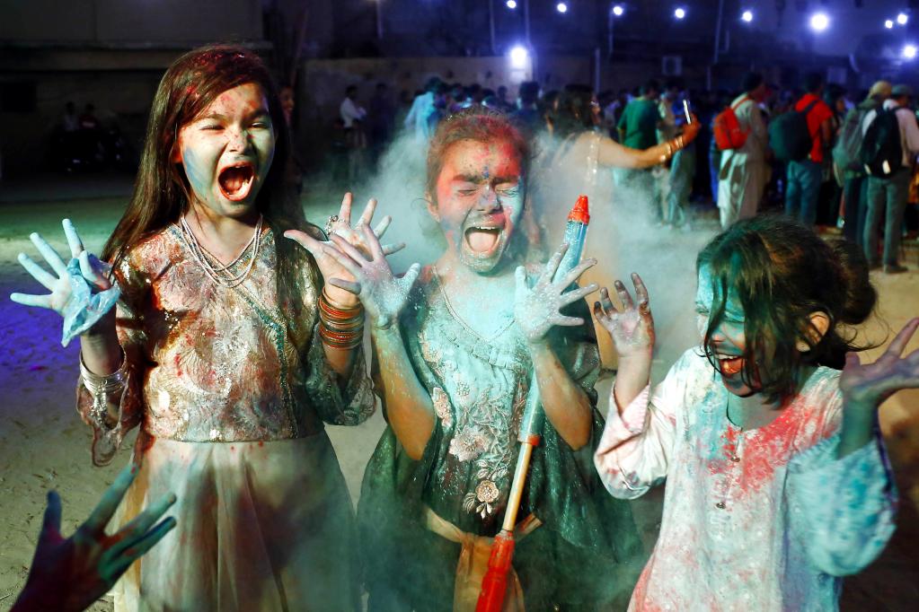 Celebraciones del festival Holi en Karachi, Pakistán