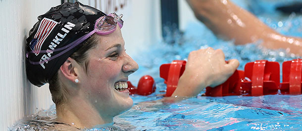 Missy Franklin de EEUU gana oro en 100m dorso femenil