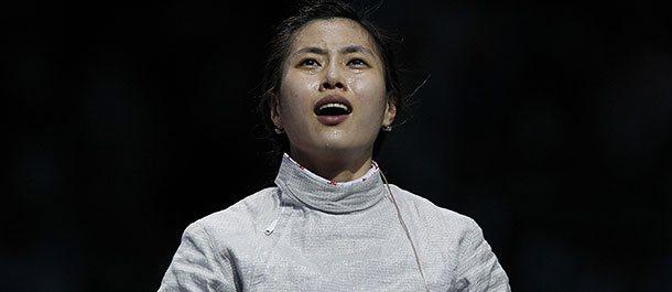 SURCOREANA KIM JI-YEON GANA ORO DE SABRE EN LONDRES 2012