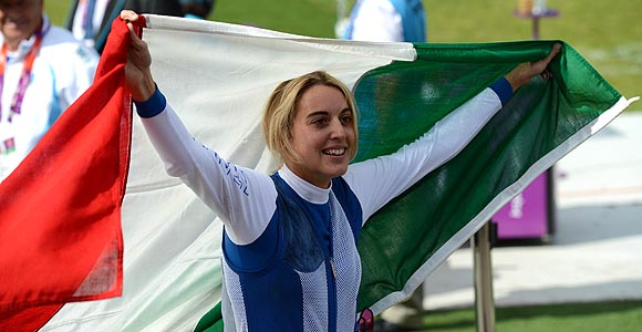 LONDRES 2012: Jessica Rossi de Italia gana oro en fosa femenil