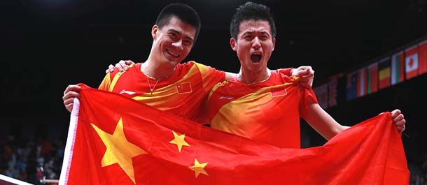 LONDRES 2012: Chinos Cai Yun y Fu Haifeng ganan oro en dobles de b&aacute;dminton varonil