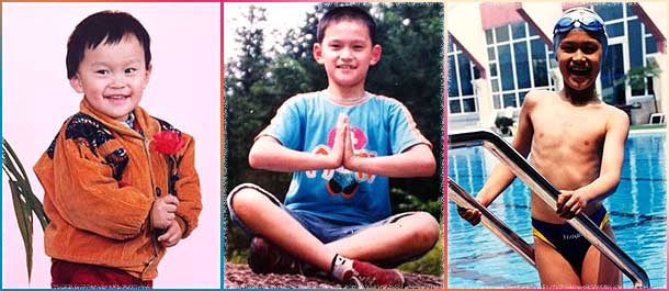 Fotos de la infancia de Sun Yang