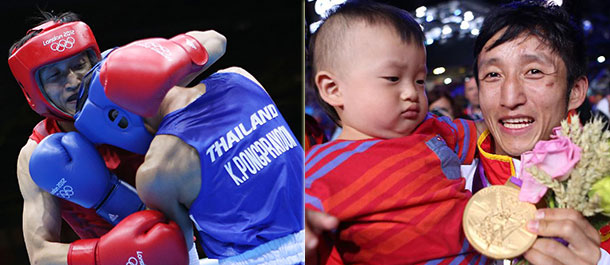 Zhou Shiming de China gana oro de clase 49 kilos de boxeo masculino