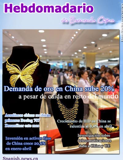 Hebdomadario de la econom&iacute;a china 5.12-5.19