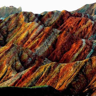 Gansu: Bello paisaje de topograf&iacute;a Danxia en Zhangye