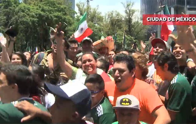 Sorprende México en el mundial; éxtasis en el Ángel de la Independencia