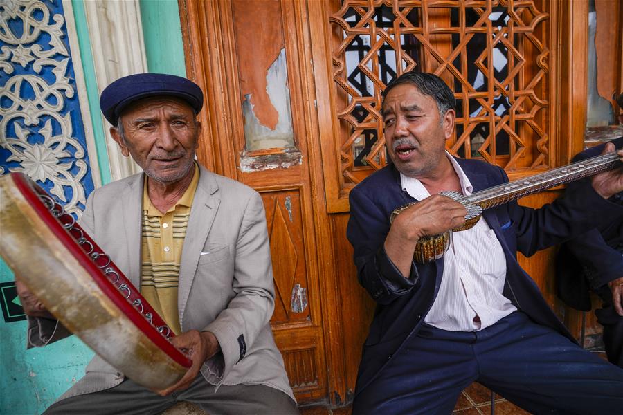 Área escénica de la antigua ciudad de Kashgar mejora ambiente y servicios para turistas