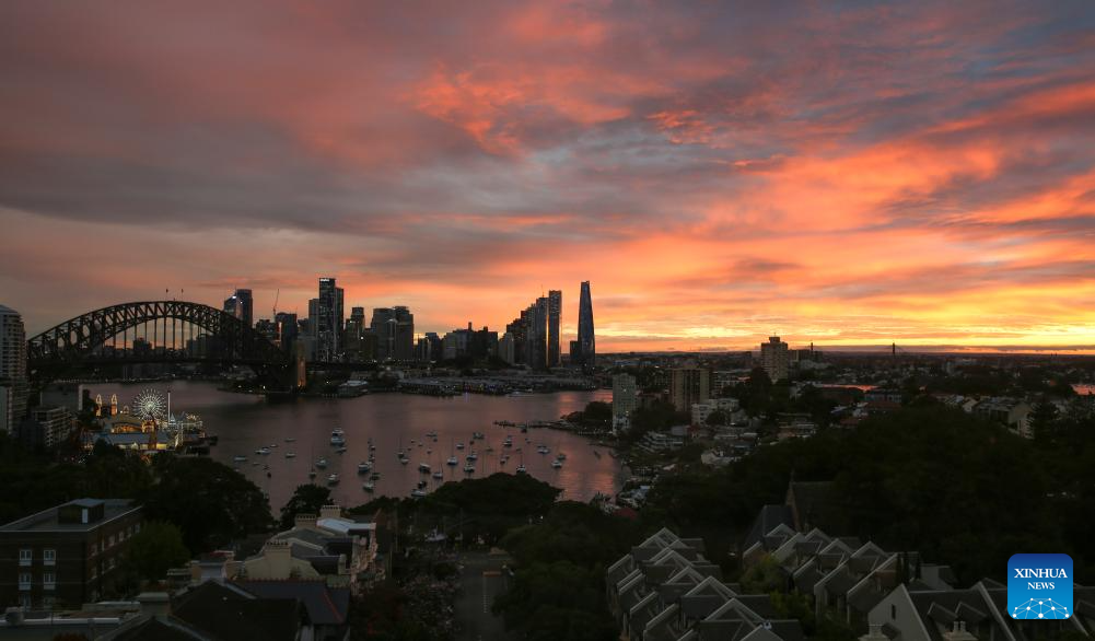 puente del puerto de sydney al atardecer