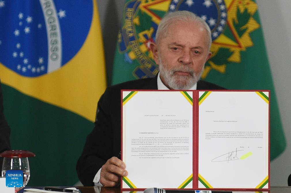 Il presidente brasiliano firma un progetto di decreto legislativo per accelerare gli aiuti al Rio Grande do Sul